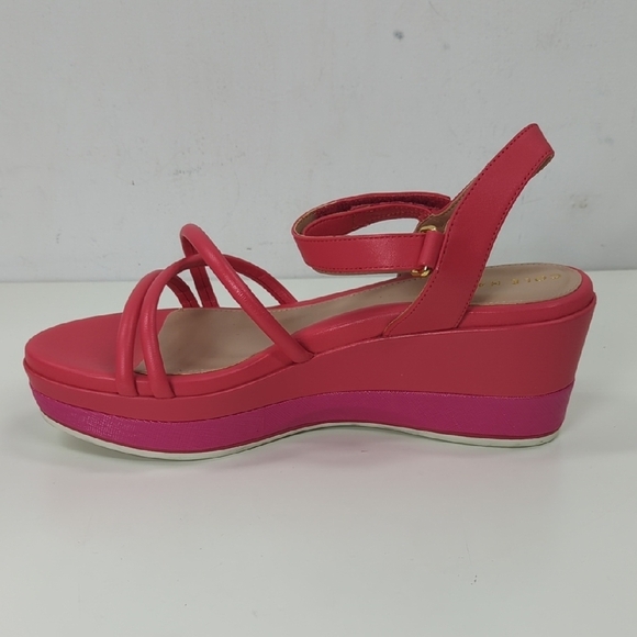 New Cole Haan Womens GA Addison Flatform Wedge Pink Platform Sandals Size 9 - Picture 9 of 13